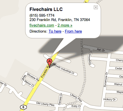 FiveChairs, 230 Franklin Rd., Franklin, TN